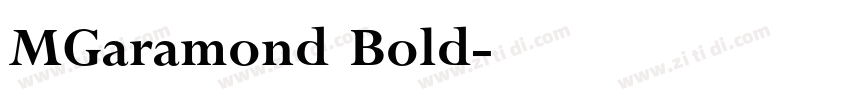 MGaramond Bold字体转换
